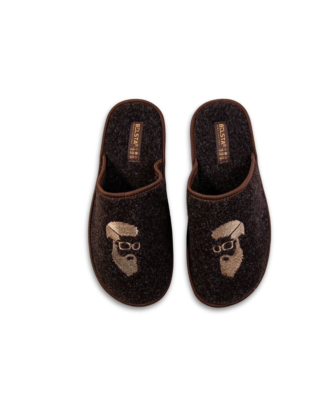 Papuci de casă din fetru cu broderie