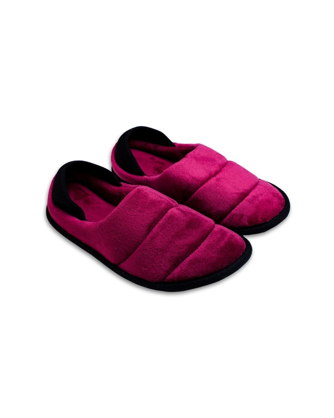 Papuci de casă din velur matlasat