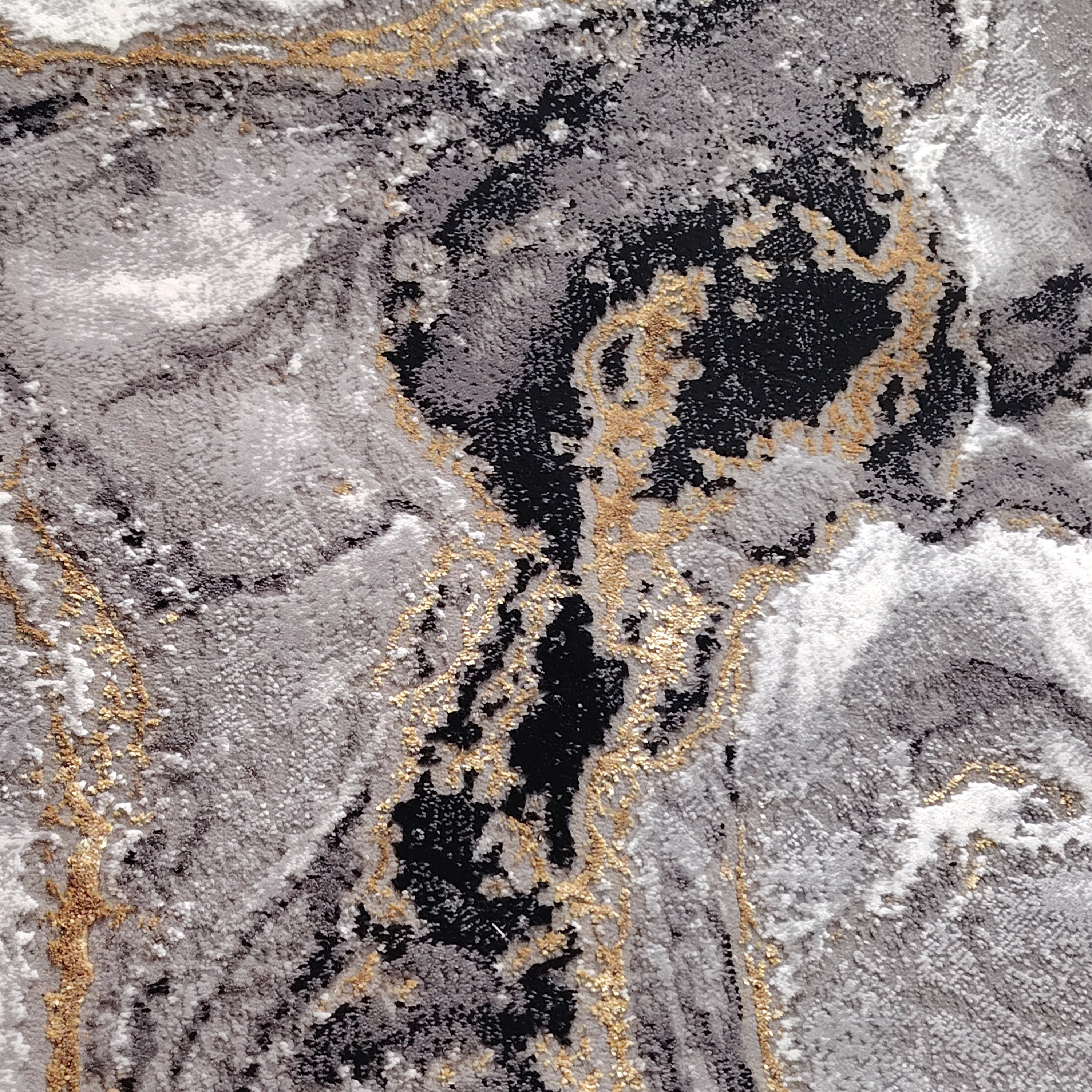 Covor Modern Ege, gri/negru