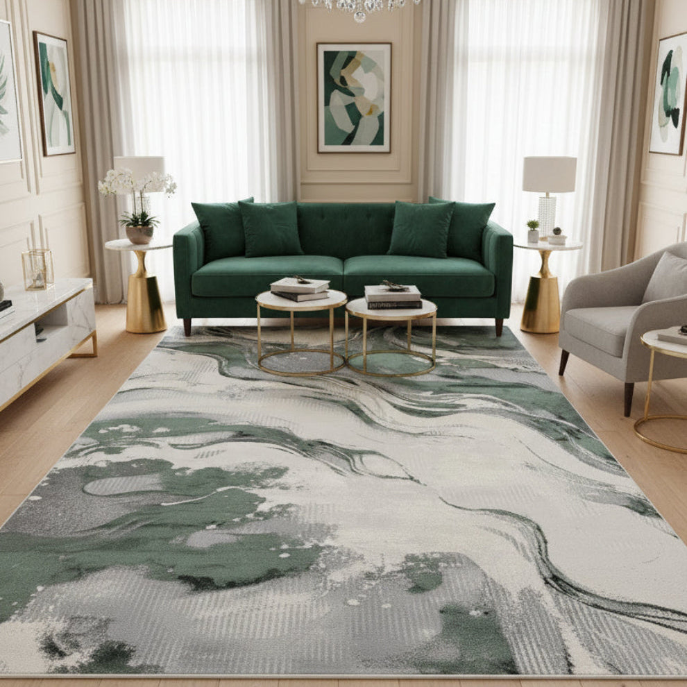 Covor Modern Sena, verde smarald