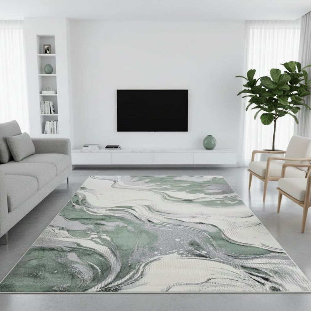 Covor Modern Sena Smarald - EmaCarpets