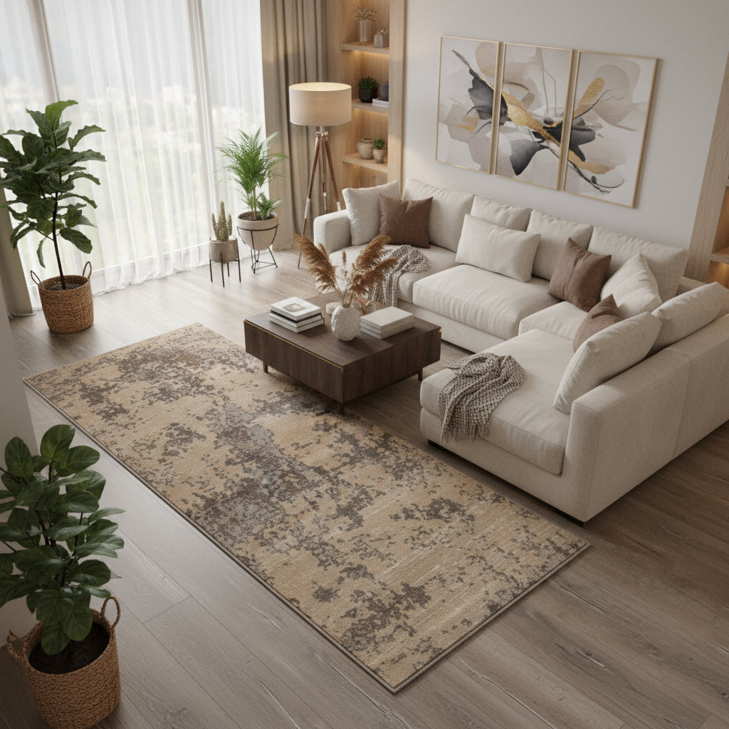 Traversa Any, bej/gri 002- 1-EMA CARPETS