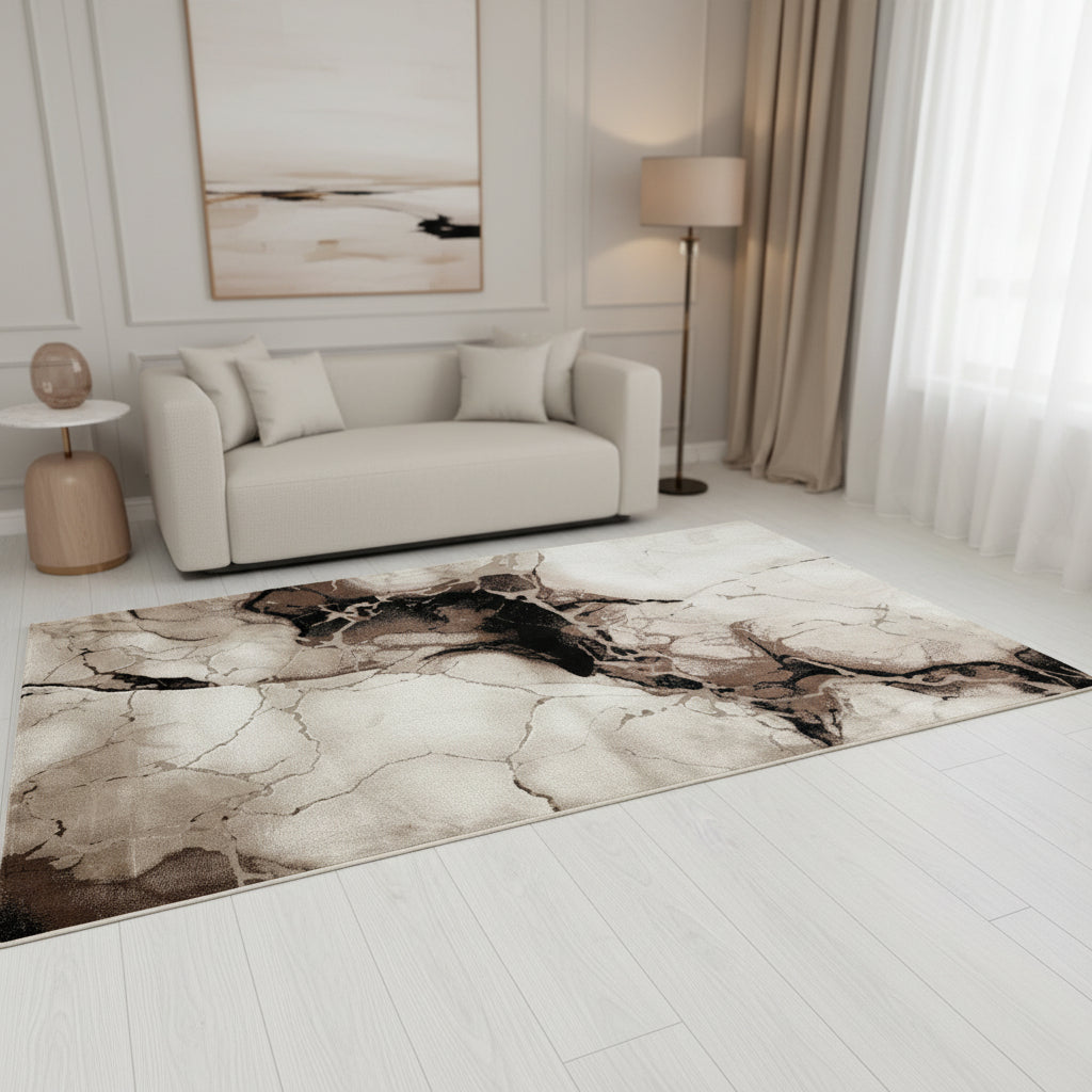 Covor Modern Bella, maro - EmaCarpets