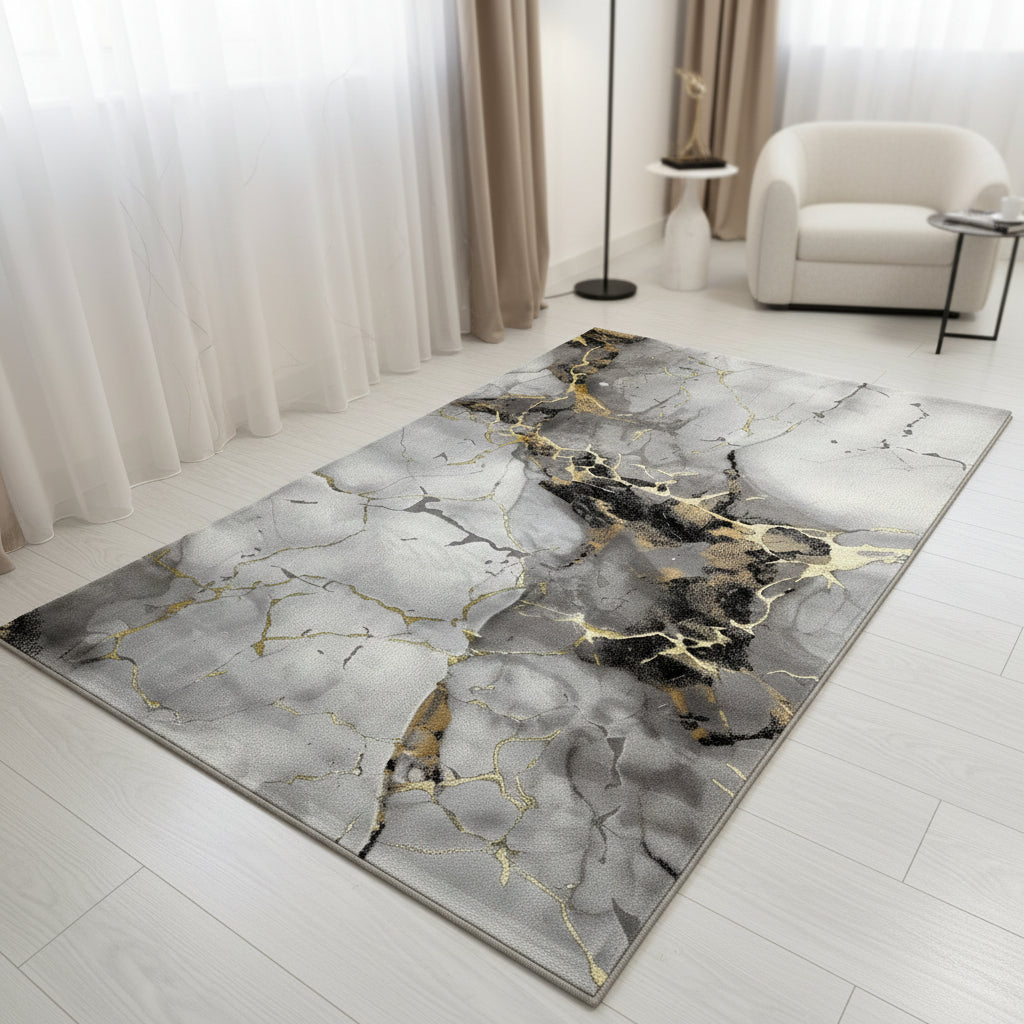 Covor Modern Bella, negru - EmaCarpets