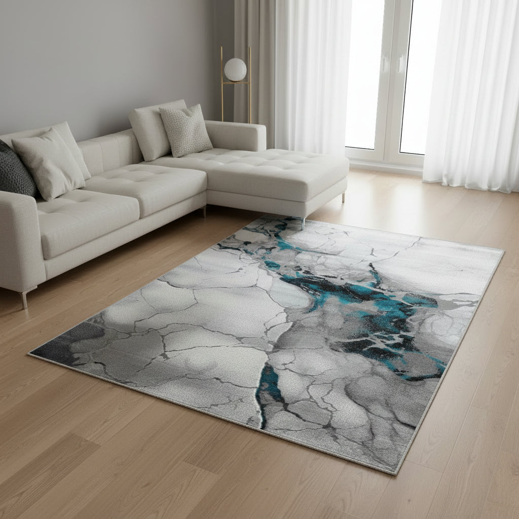 Covor Modern Bella,turcoaz - EmaCarpets