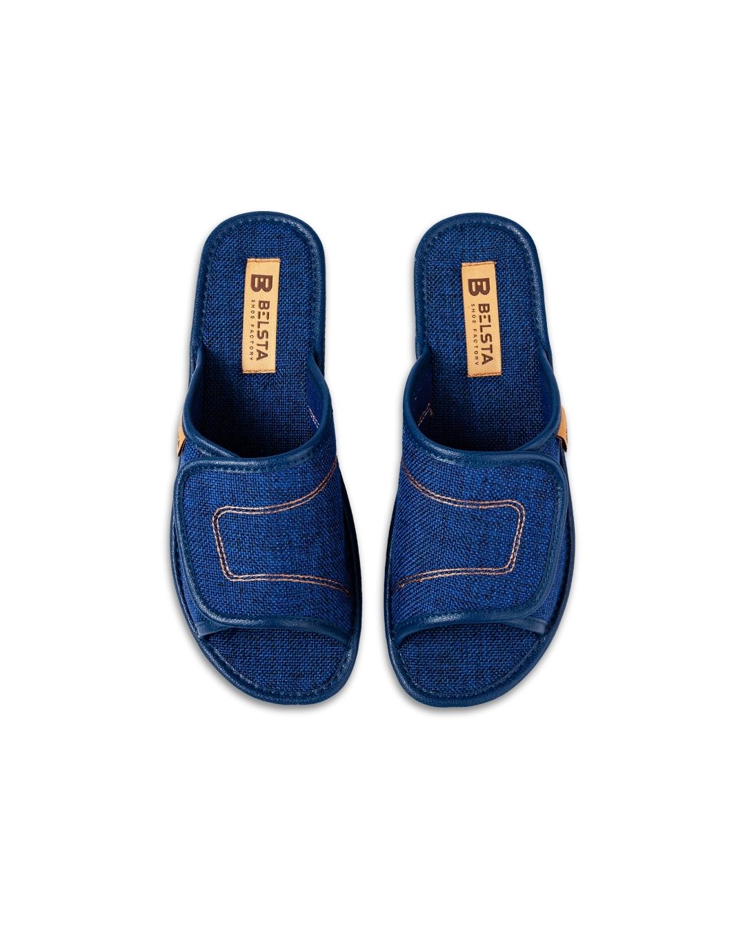 Papuci de casa blue cu velcro
