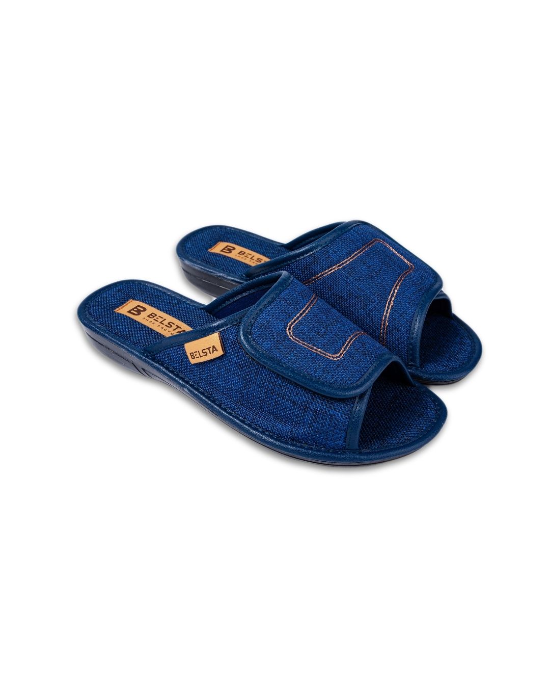 Papuci de casa blue cu velcro