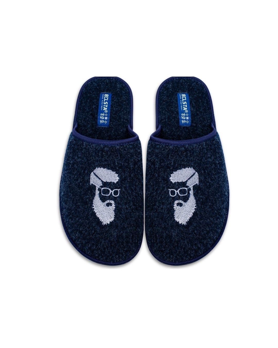 Papuci de casă din fetru decorați cu broderie