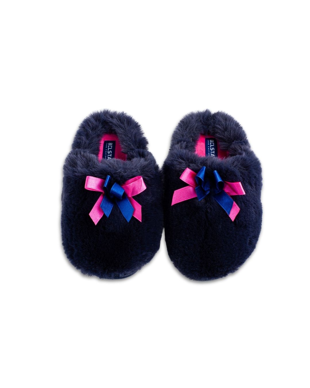 Papuci de casă cu fundițe satin roz