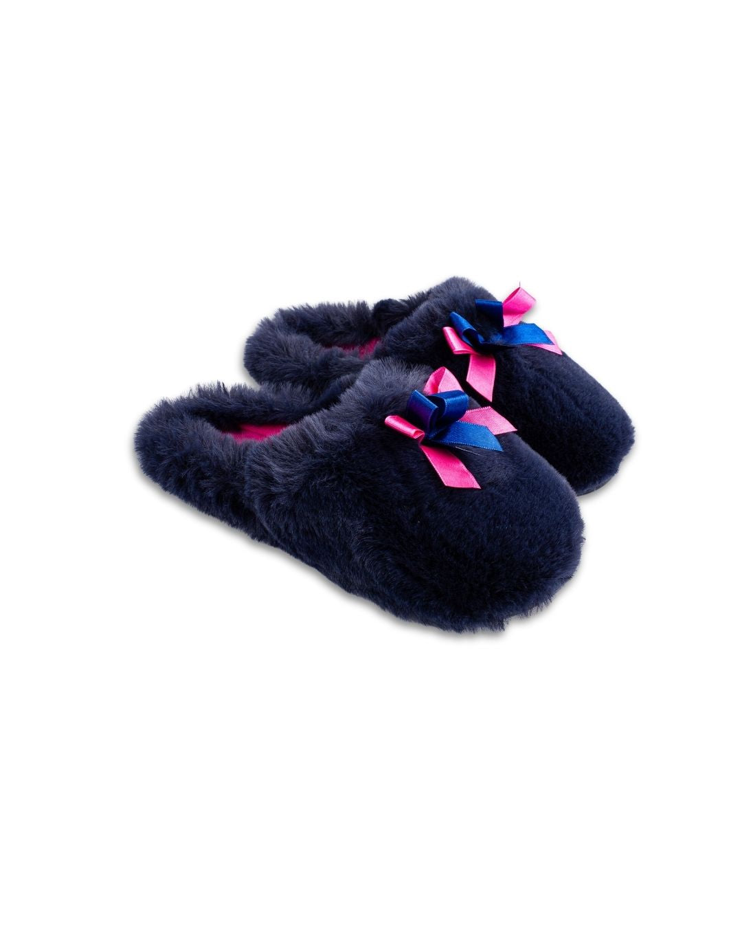 Papuci de casă cu fundițe satin roz