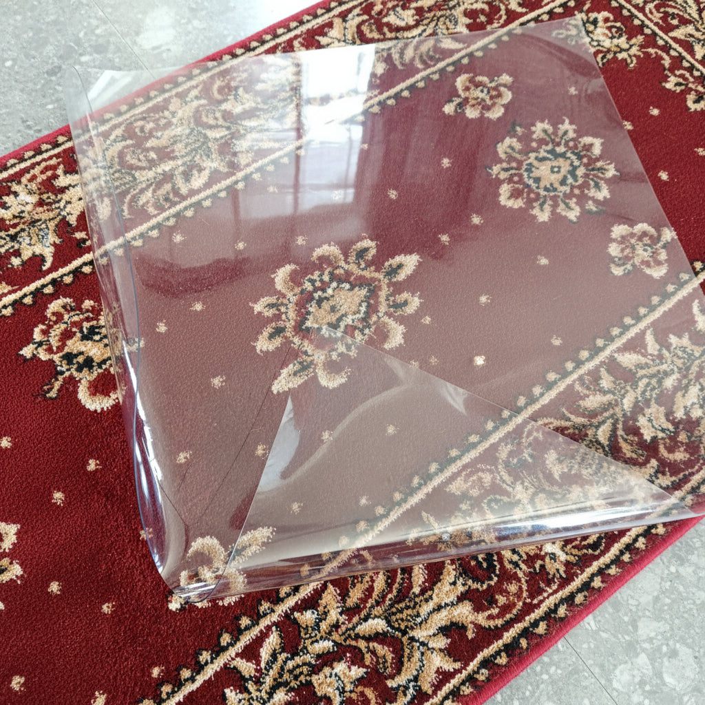 Folie protectie din PVC siliconizat,  grosime 1.2 mm, transparent, latime 100 cm