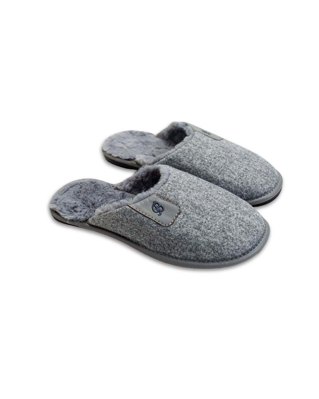 Papuci de casă Grey Eco Fur