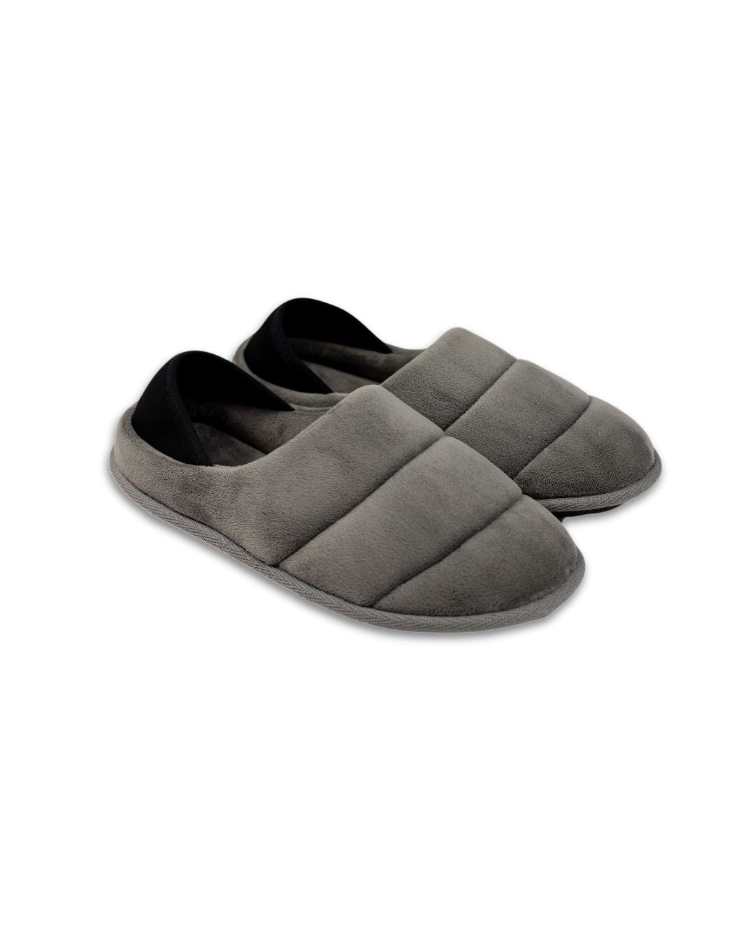 Papuci de casă velur matlasat Grey