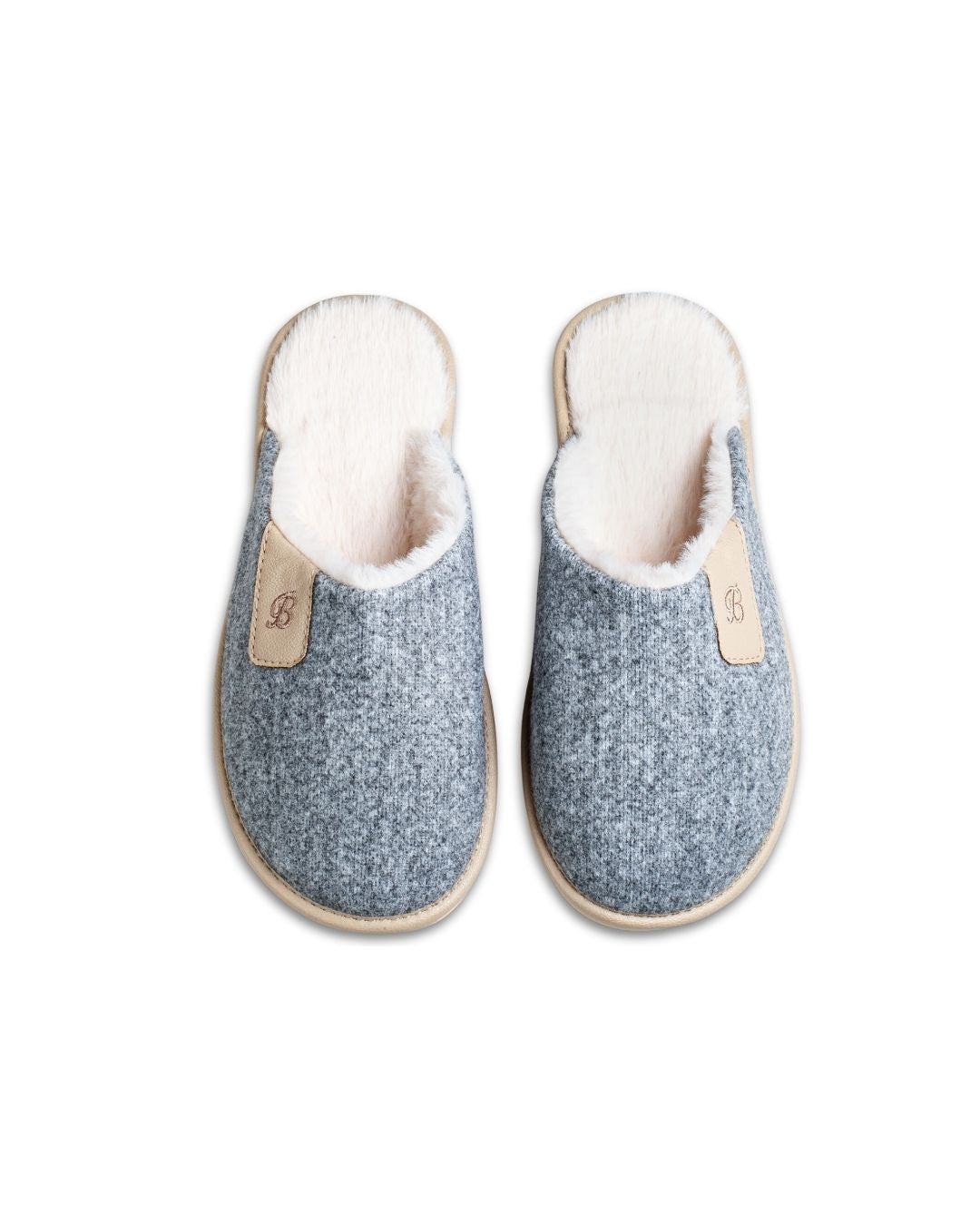 Papuci de casă cu talpă din lână eco