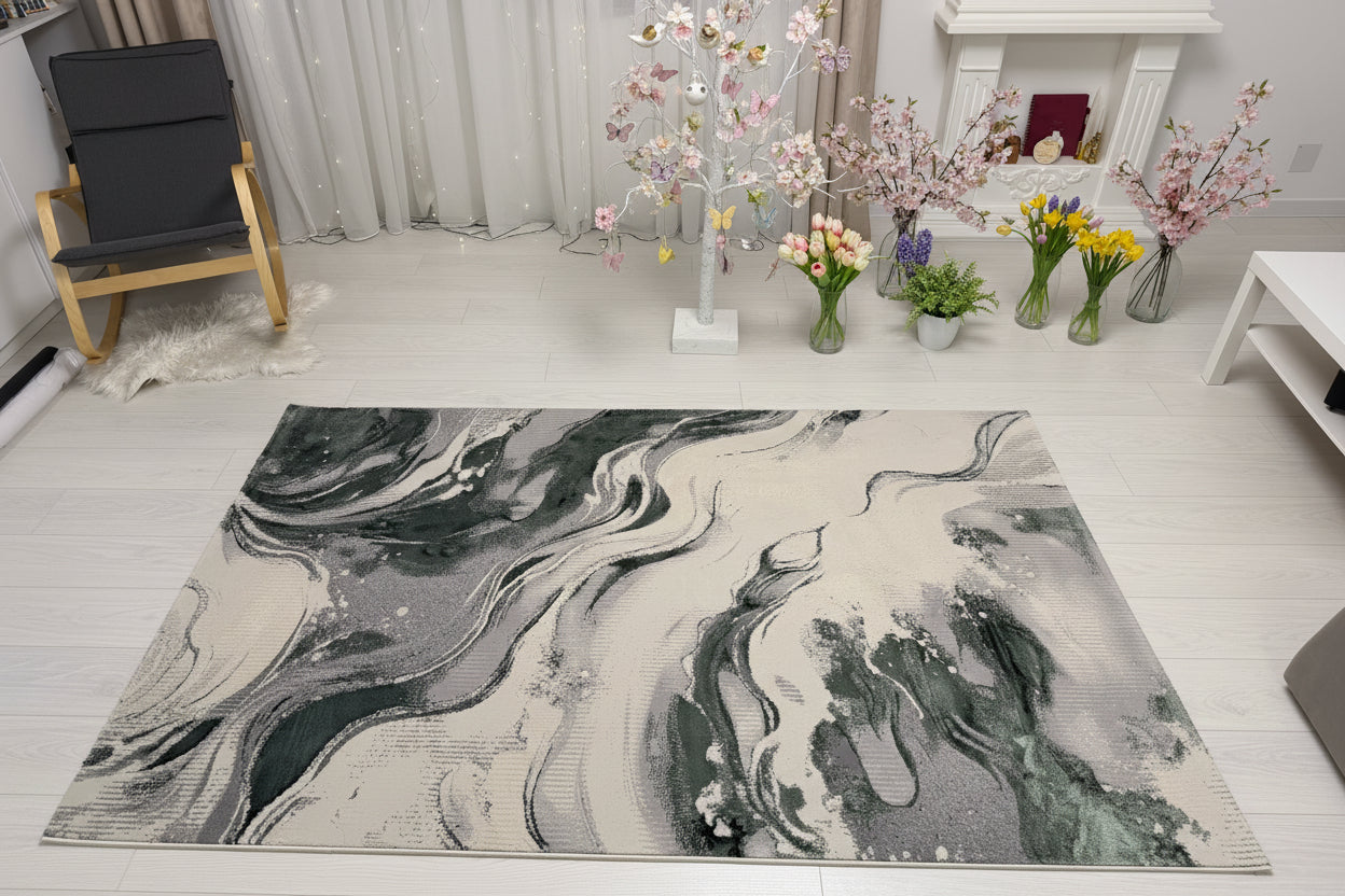 Covor Modern Sena Smarald - EmaCarpets