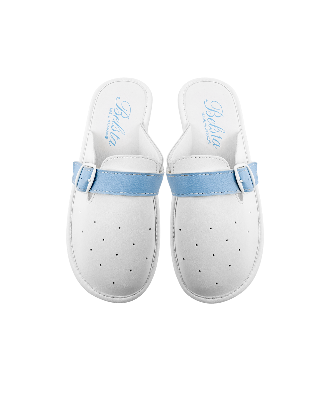 Papuci de casă din piele perforată