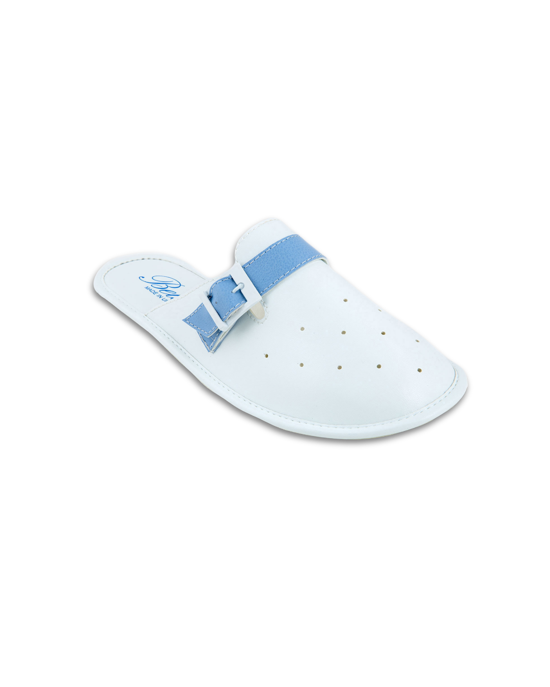 Papuci de casă din piele perforată