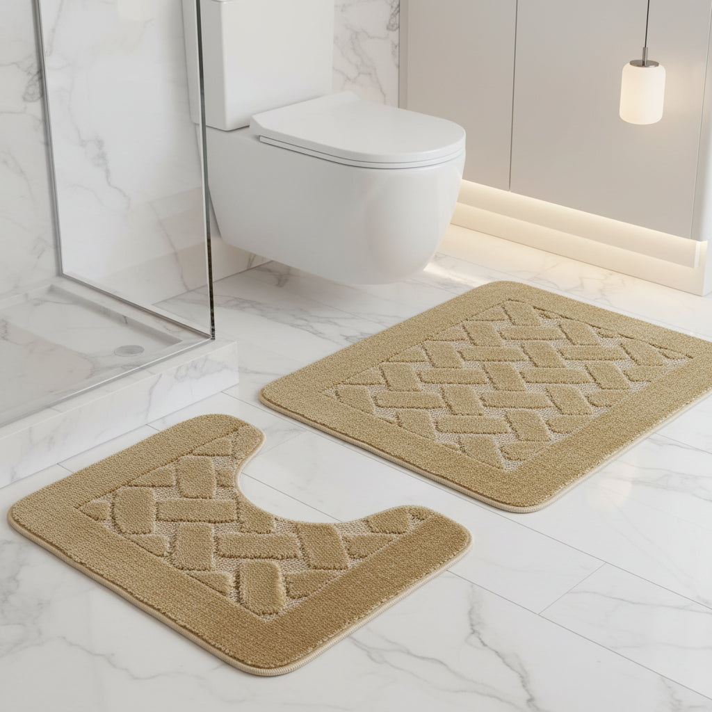 Set baie 2 piese crem 50 x 80 / 40 x 50 cm - EmaCarpets