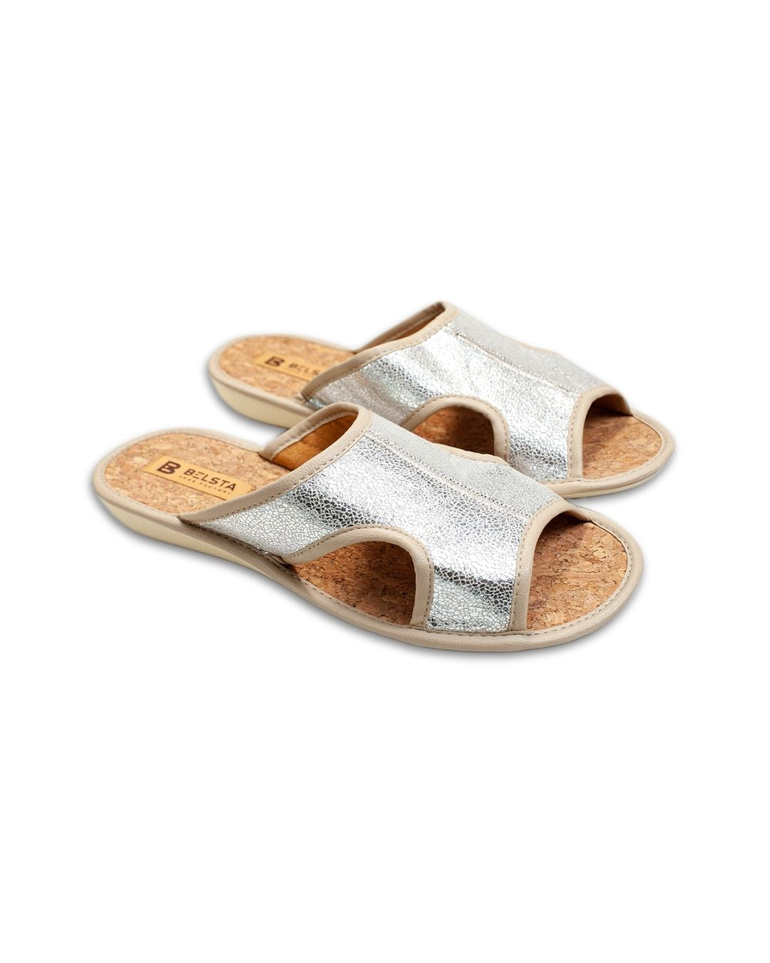 Papuci de casa argintii