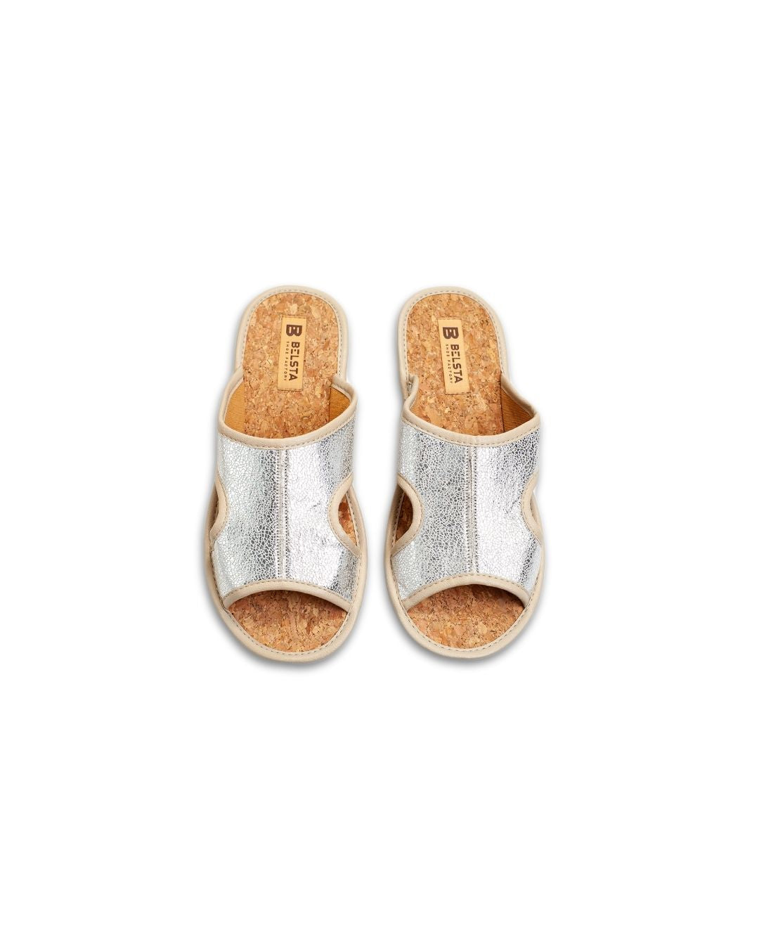 Papuci de casa argintii