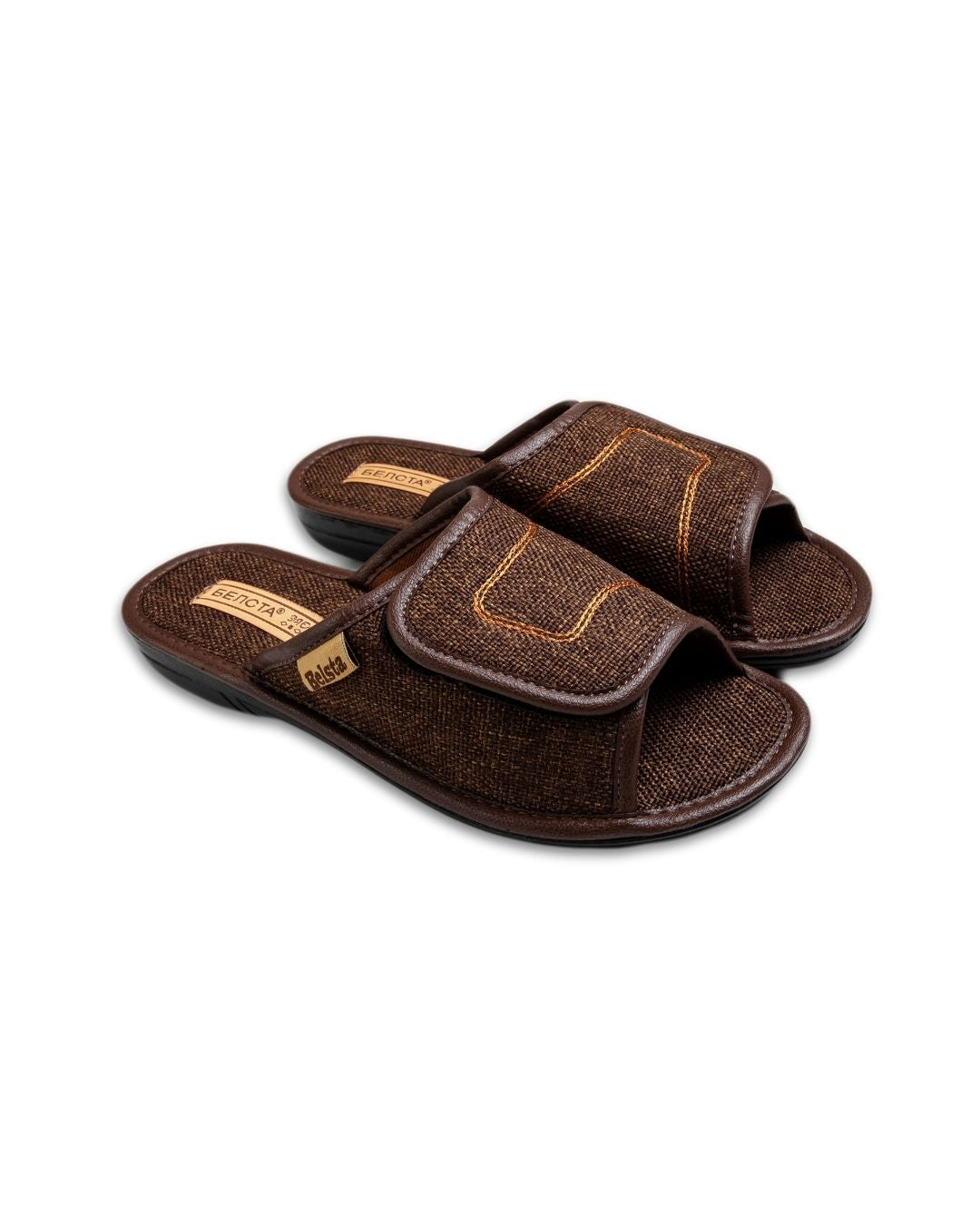 Papuci de casa Velcro brown
