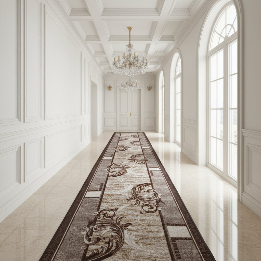 Traversa antiderapanta imprimata Joy, subtire, latime 100 cm (surfilata) - EmaCarpets