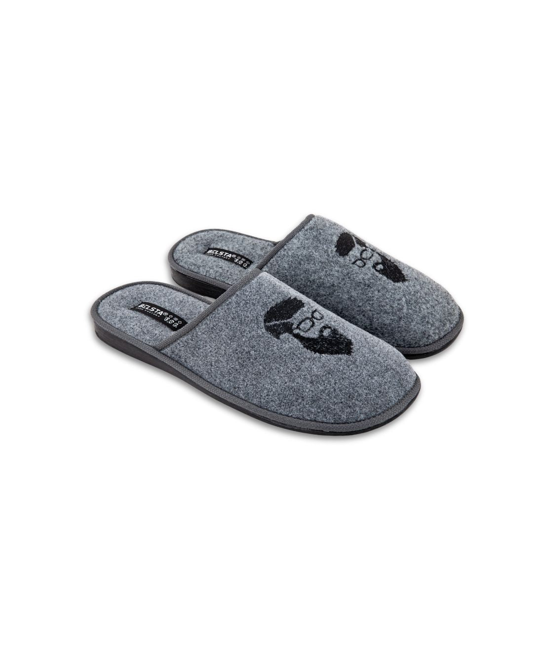 Papuci de casă din fetru gri