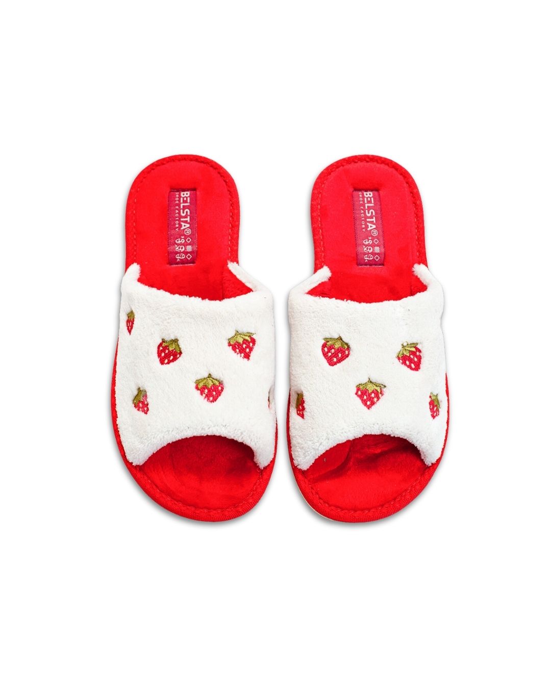 Papuci de casă decor de căpșuni