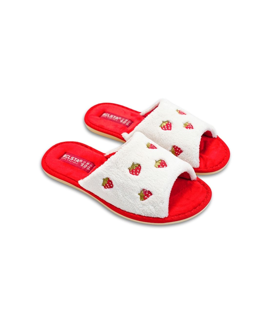 Papuci de casă decor de căpșuni