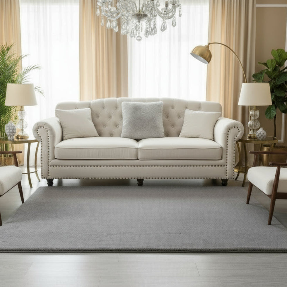 Covor Tip Blanita, gri, antiderapant - EmaCarpets