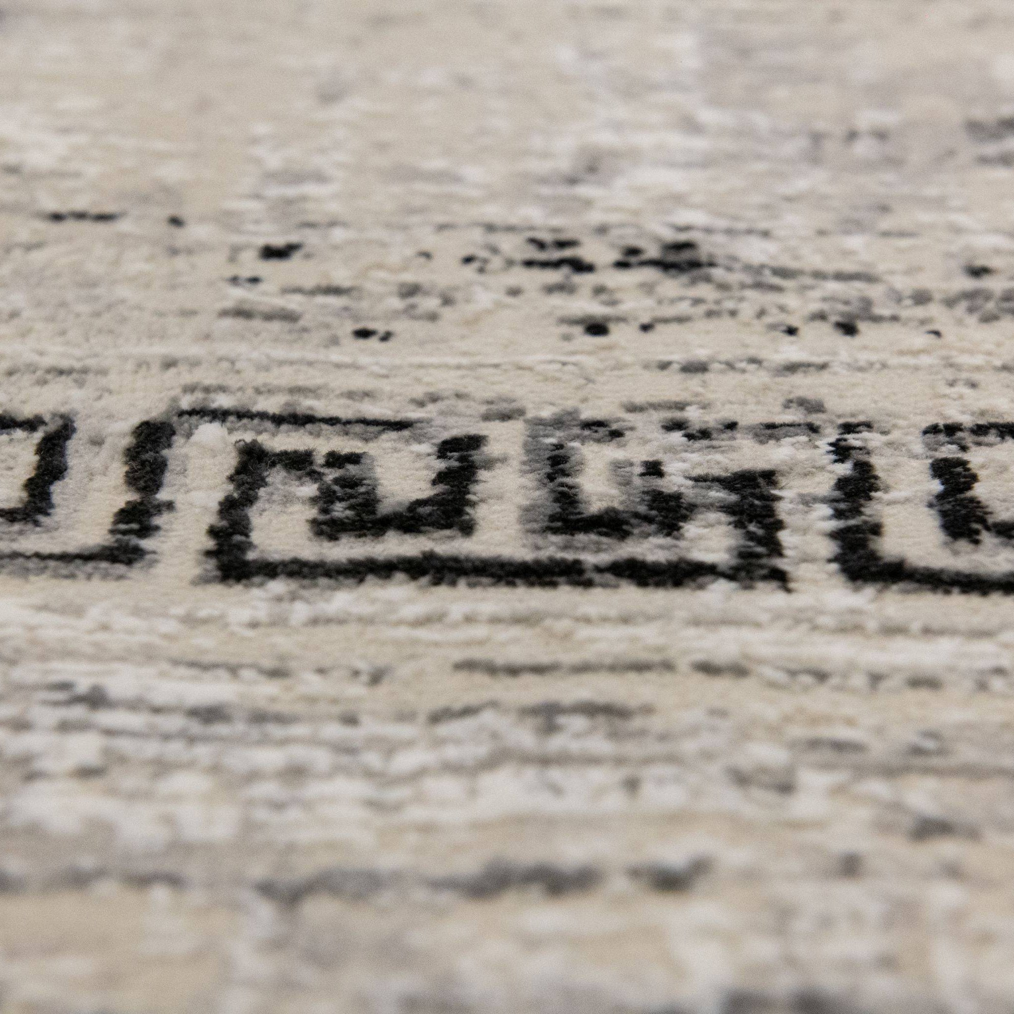 Covor Eva, gri/negru, dreptunghiular - EmaCarpets