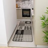 Covor antiderapant Flex, model Kitchen, gri