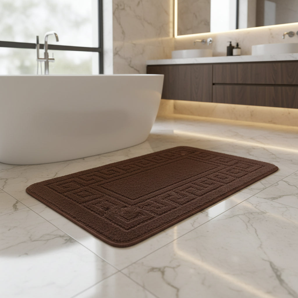 Set baie 2 piese maro 50 x 80 / 40 x 50 cm - EmaCarpets