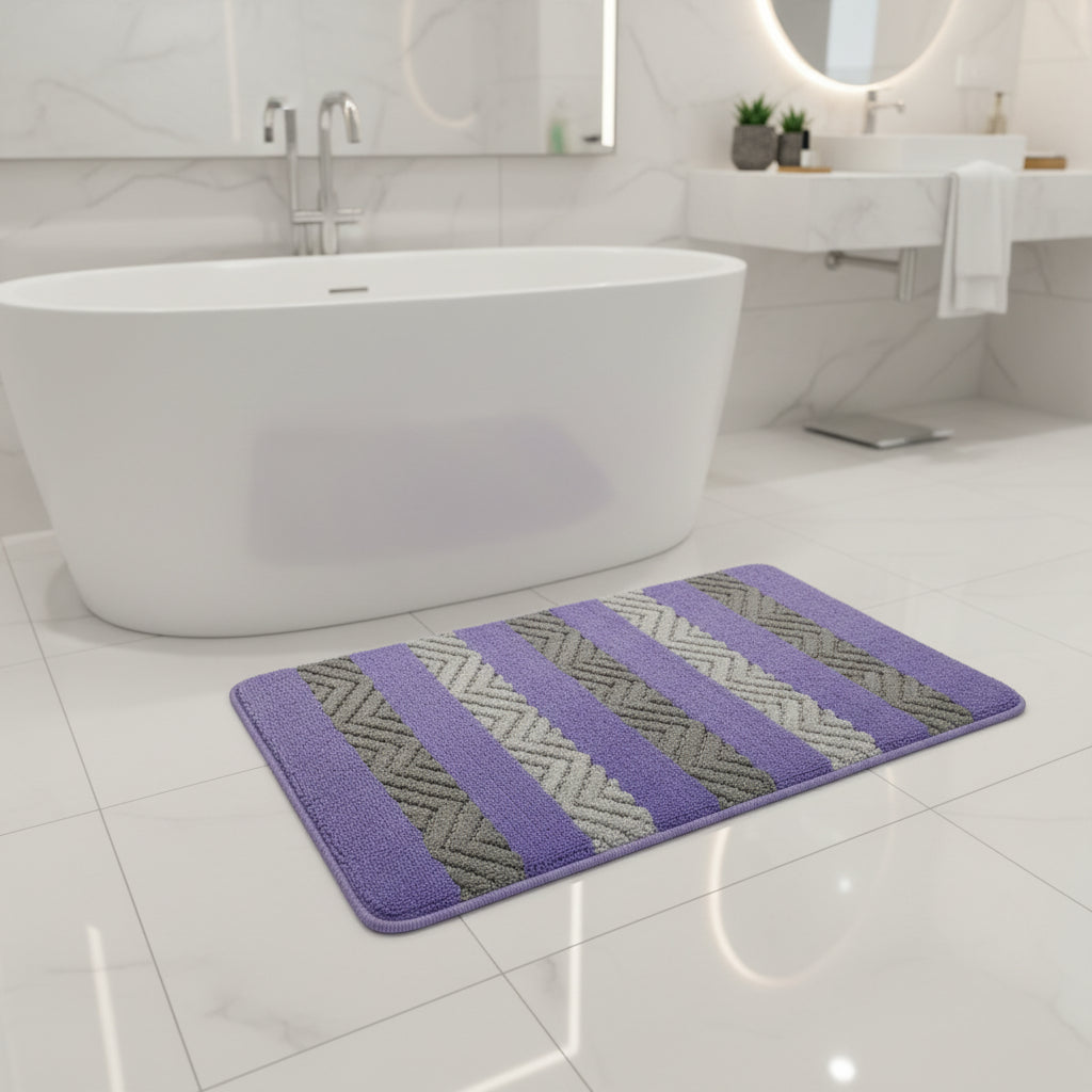 Set baie 2 piese bej mov 50 x 80 / 40 x 50 cm - EmaCarpets