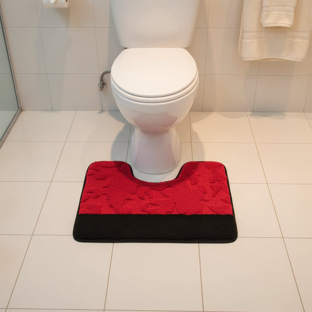 Set baie 2 piese rosu 60 x 100 / 50 x 80 cm - EmaCarpets