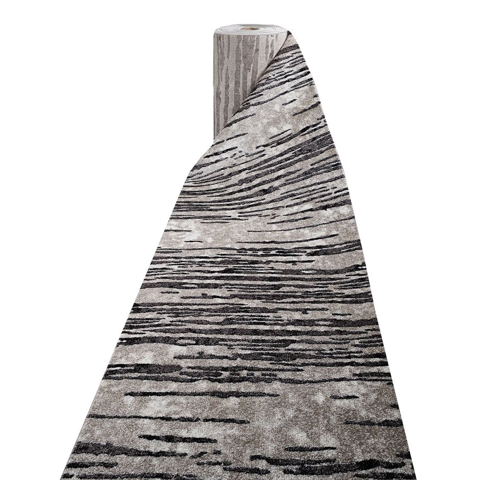Traversa Phoenix 3013, gri/negru, latime 120 cm (surfilata) - EmaCarpets